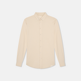 BUTTON DOWN PIQUE SHIRT - BEIGE