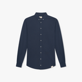 BUTTON DOWN PIQUE SHIRT - NAVY BLUE