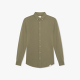 BUTTON DOWN PIQUE SHIRT - UNIT GREEN