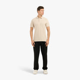 POLO PIQUE T-SHIRT - BEIGE