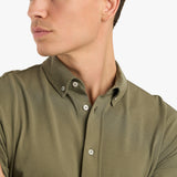 BUTTON DOWN PIQUE SHIRT - UNIT GREEN