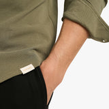 BUTTON DOWN PIQUE SHIRT - UNIT GREEN