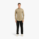 BUTTON DOWN PIQUE SHIRT - BASE GREEN