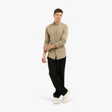 BUTTON DOWN PIQUE SHIRT - BASE GREEN