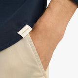 BUTTON DOWN PIQUE SHIRT - NAVY BLUE