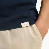 CREWNECK MIDWEIGHT T-SHIRT - NAVY BLUE