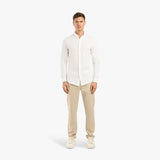 BUTTON DOWN PIQUE SHIRT - WHITE