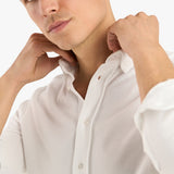 BUTTON DOWN PIQUE SHIRT - WHITE