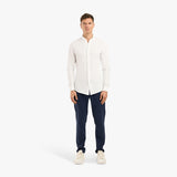 BUTTON DOWN PIQUE SHIRT - WHITE