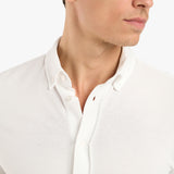 BUTTON DOWN PIQUE SHIRT - WHITE
